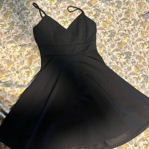 TRIXXI black mini dress with small lace details